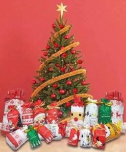 Weihnachtsgeschenktüten mit Kordelzug