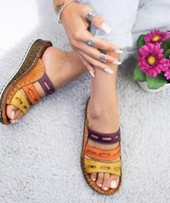 PERFECTWALK Dreifarbige orthopädische Sandale