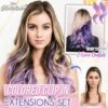 Das farbige Clip-in-Extensions-Set von Hairdrobe