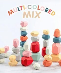 Stapelblöcke aus Holzsteinen